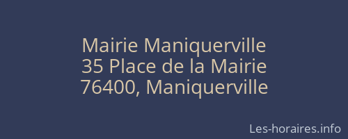 Mairie Maniquerville