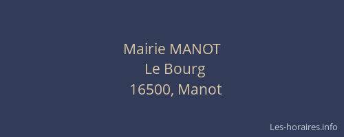 Mairie MANOT