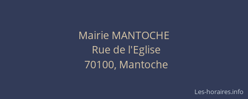 Mairie MANTOCHE