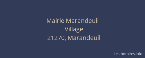 Mairie Marandeuil