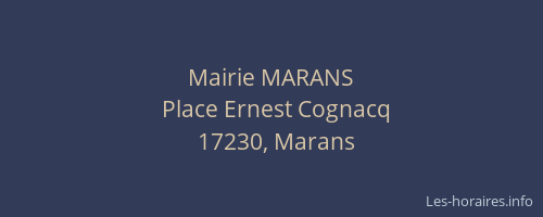 Mairie MARANS