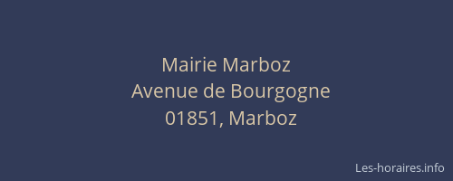 Mairie Marboz