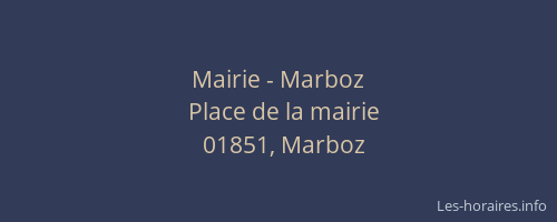 Mairie - Marboz