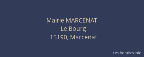 Mairie MARCENAT