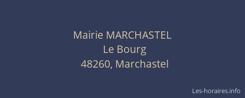 Mairie MARCHASTEL