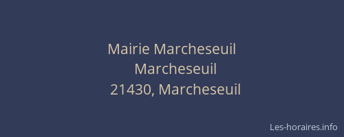 Mairie Marcheseuil