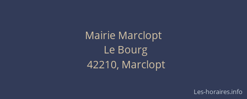 Mairie Marclopt