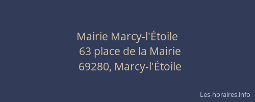 Mairie Marcy-l'Étoile