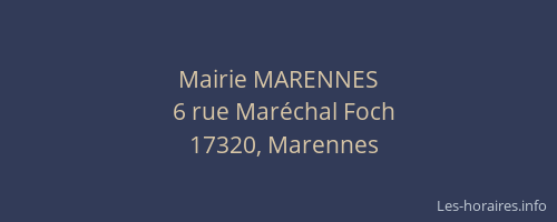 Mairie MARENNES