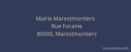 Mairie Marestmontiers