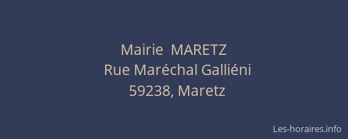 Mairie  MARETZ