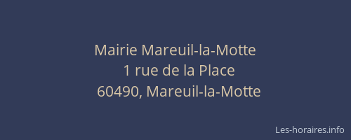 Mairie Mareuil-la-Motte