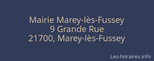 Mairie Marey-lès-Fussey