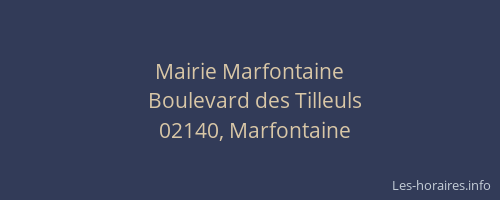 Mairie Marfontaine
