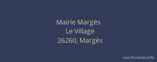 Mairie Margès