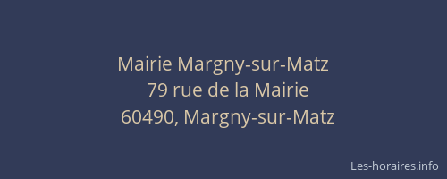 Mairie Margny-sur-Matz