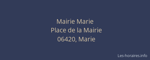 Mairie Marie