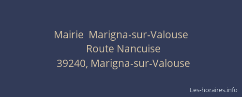 Mairie  Marigna-sur-Valouse