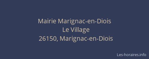 Mairie Marignac-en-Diois