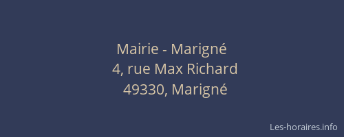 Mairie - Marigné
