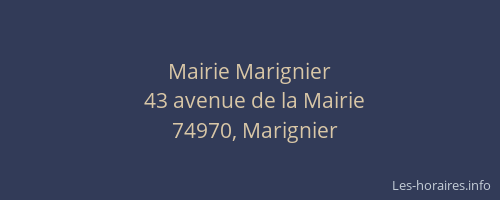 Mairie Marignier