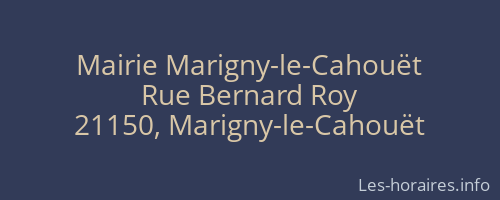 Mairie Marigny-le-Cahouët
