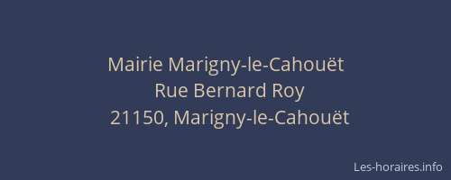 Mairie Marigny-le-Cahou&euml;t