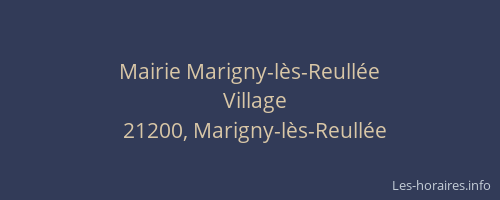 Mairie Marigny-lès-Reullée