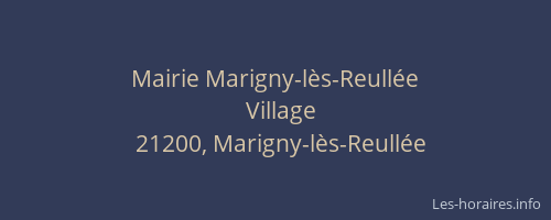 Mairie Marigny-l&egrave;s-Reull&eacute;e