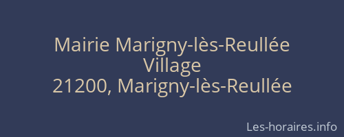 Mairie Marigny-lès-Reullée
