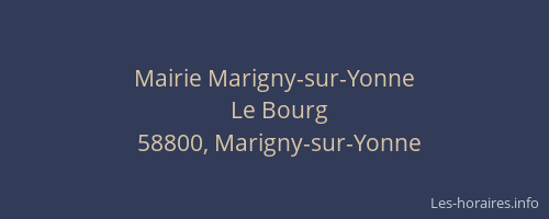 Mairie Marigny-sur-Yonne