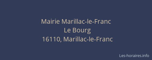 Mairie Marillac-le-Franc