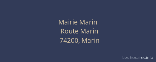 Mairie Marin