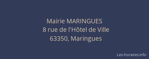 Mairie MARINGUES