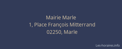 Mairie Marle