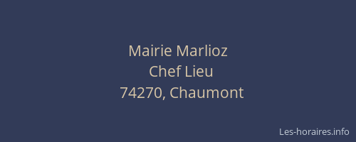 Mairie Marlioz