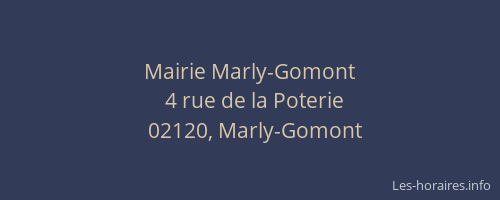 Mairie Marly-Gomont