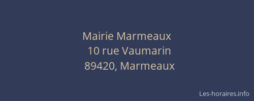 Mairie Marmeaux