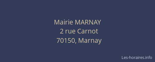 Mairie MARNAY