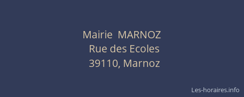 Mairie  MARNOZ