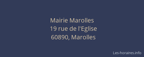 Mairie Marolles