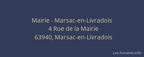 Mairie - Marsac-en-Livradois