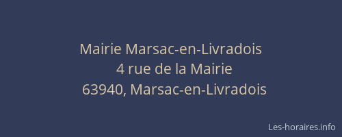 Mairie Marsac-en-Livradois