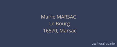 Mairie MARSAC