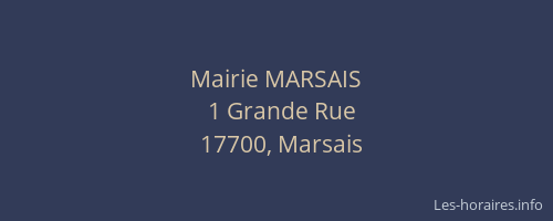 Mairie MARSAIS