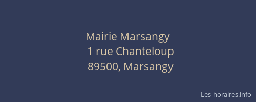 Mairie Marsangy