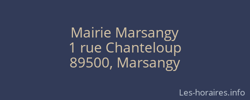 Mairie Marsangy