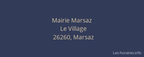 Mairie Marsaz