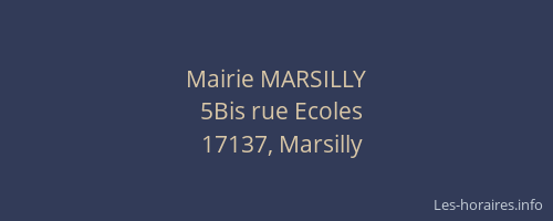 Mairie MARSILLY