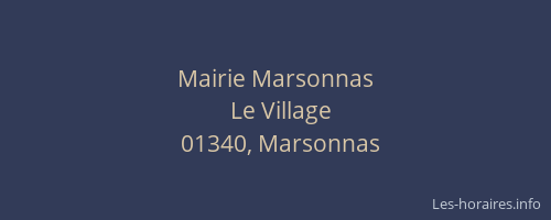 Mairie Marsonnas
